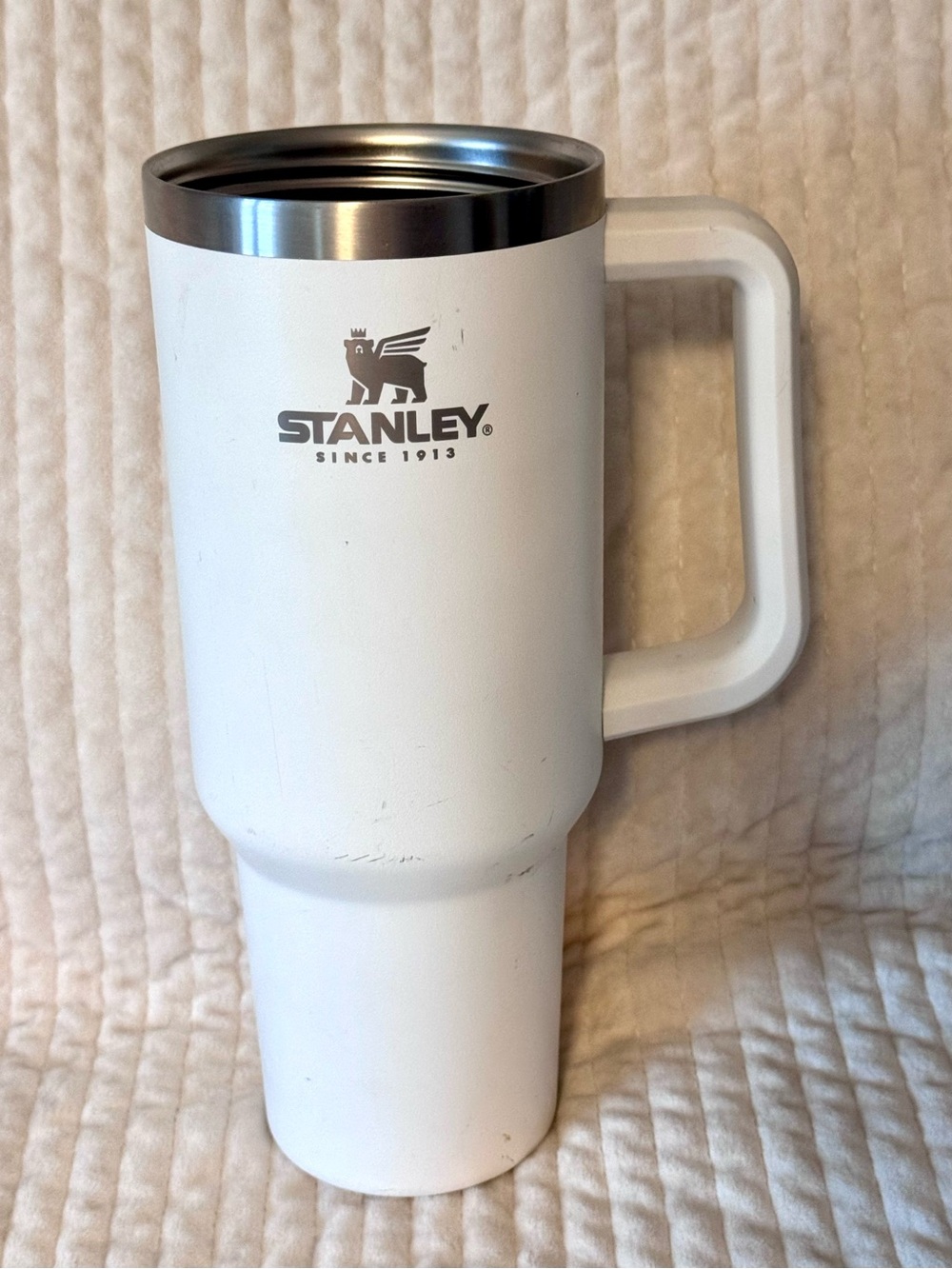 Stanley 40oz. White Insulated Travel Tumbler with Handle